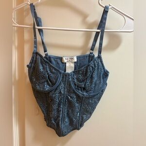 Women's Blue Lace Bodysuit
